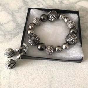 Beautiful Rhinestone bracelet and earring set